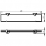 Полка стеклянная Haceka Kosmos White 402801 (1145586)