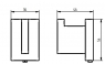 Крючок одинарный Haceka Edge 403312 (1143810)