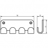 Планка Haceka Ixi SS 415125 (1123759) с 4-мя крючками
