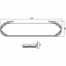 Полка стеклянная Haceka Standard 1123014 (450133)