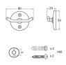 Крючок двойной Haceka Standard 1127309 (450141)